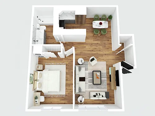 Floor plan 1 Bedroom 1 Bath