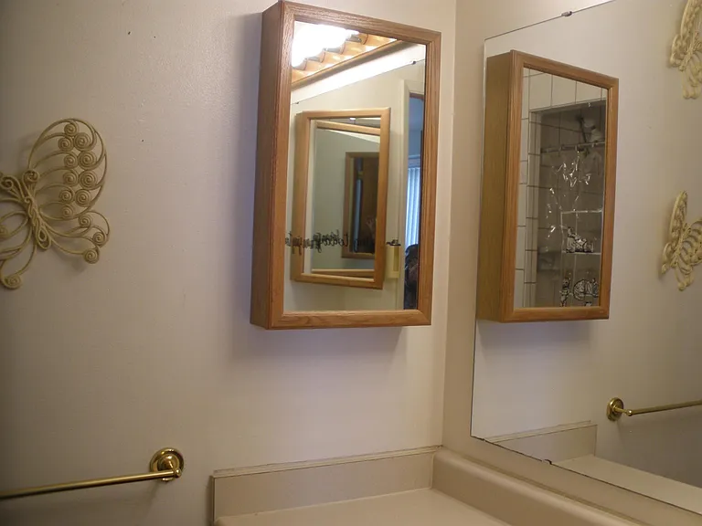Vanity mirror in master bathroom