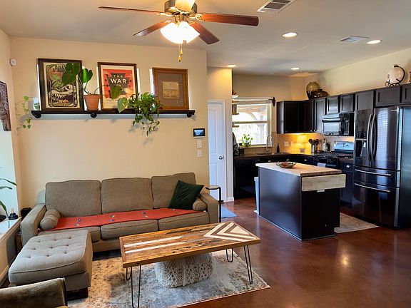 Living room and kitchen