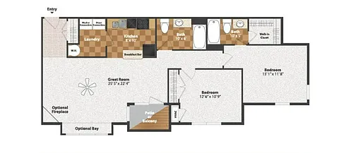 Floor plan 2BI