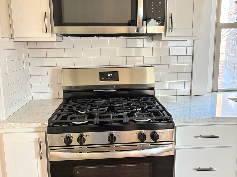 Gas range and microwave
