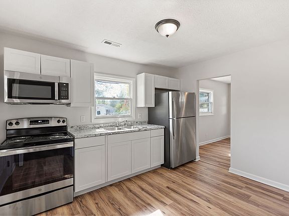 Kitchen facing living room