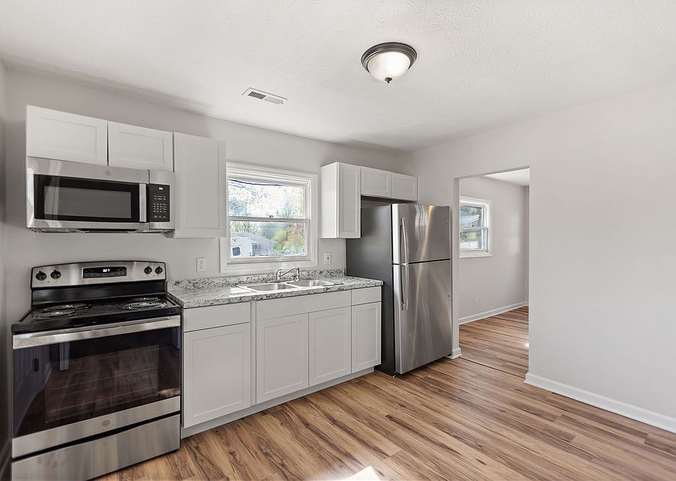 Kitchen facing living room