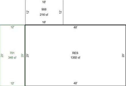 Layout and dimensions of house.