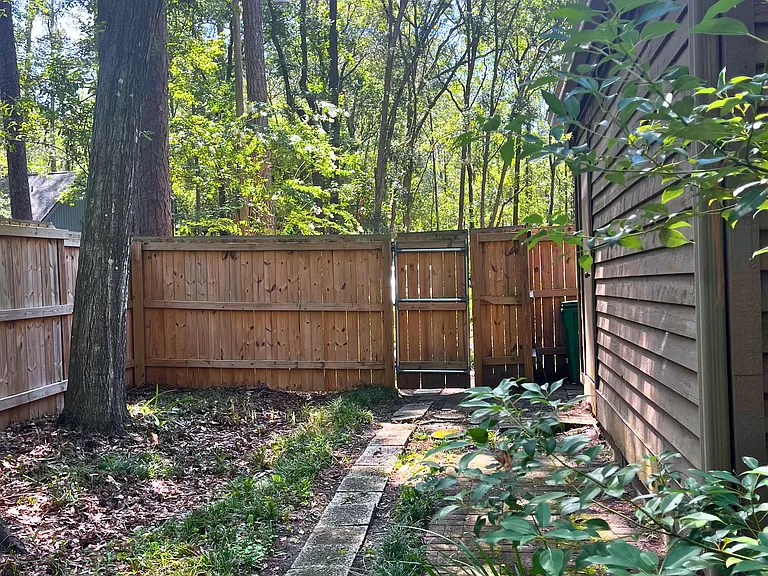Northeast side of yard