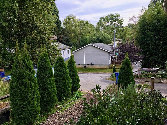 Looking down towards street from porch.