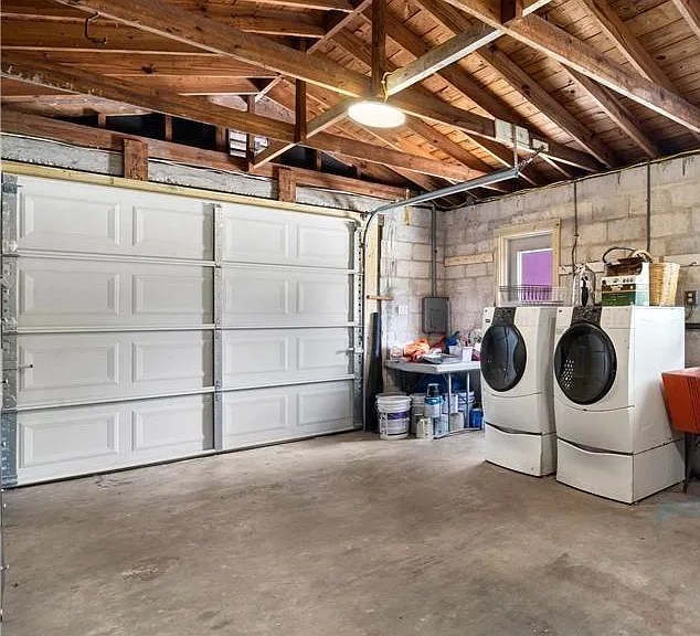 shared washer/dryer and storage space