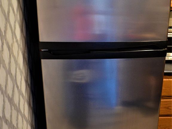 stainless steel fridge