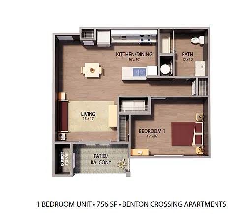 Floor plan One Bedroom