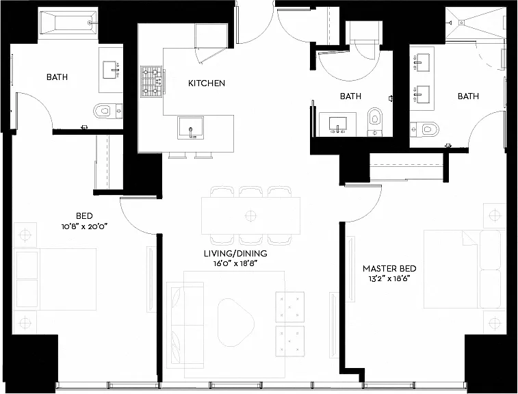 Floor plan 2S-B