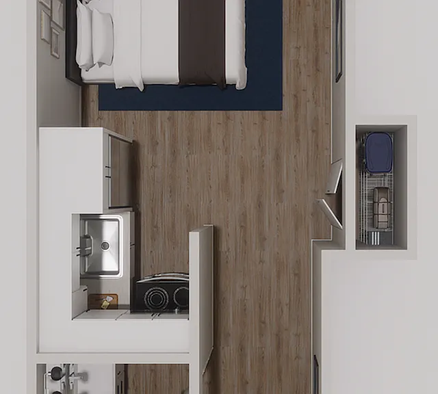S A Floor Plan. Studio/1 Bath. S A Floor Plan. Studio/1 Bath.