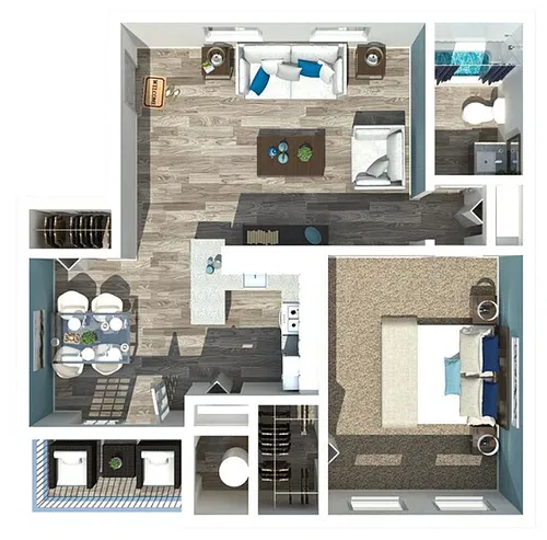 Floor plan 1 Bedroom 1 Bath