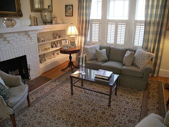 Living room with fireplace