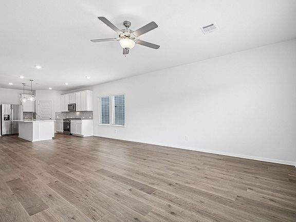 Kitchen, Living, and Dining Areas