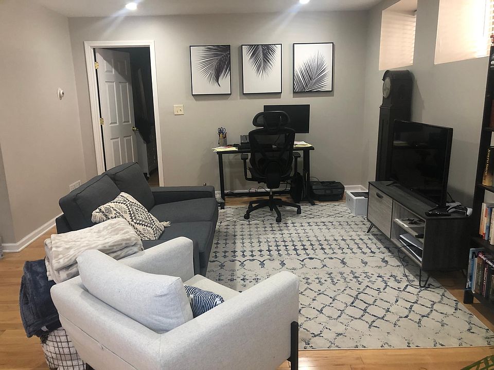 Living room space for computer desk.