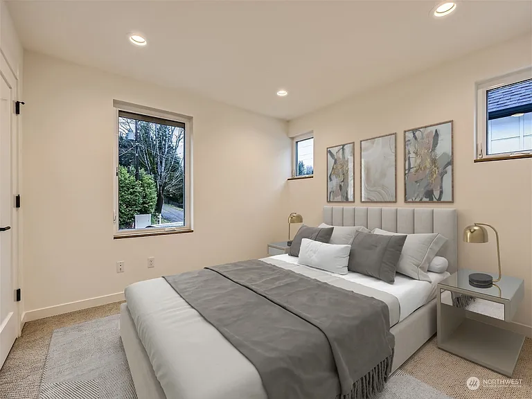 Second bedroom. Carpeted room. Serves as a great office!