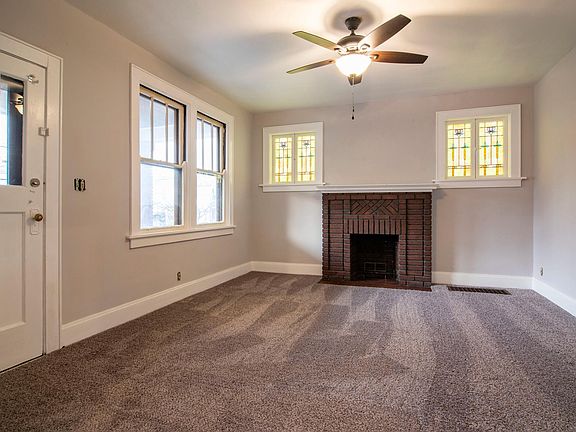 Front room with beautiful stain glass windows