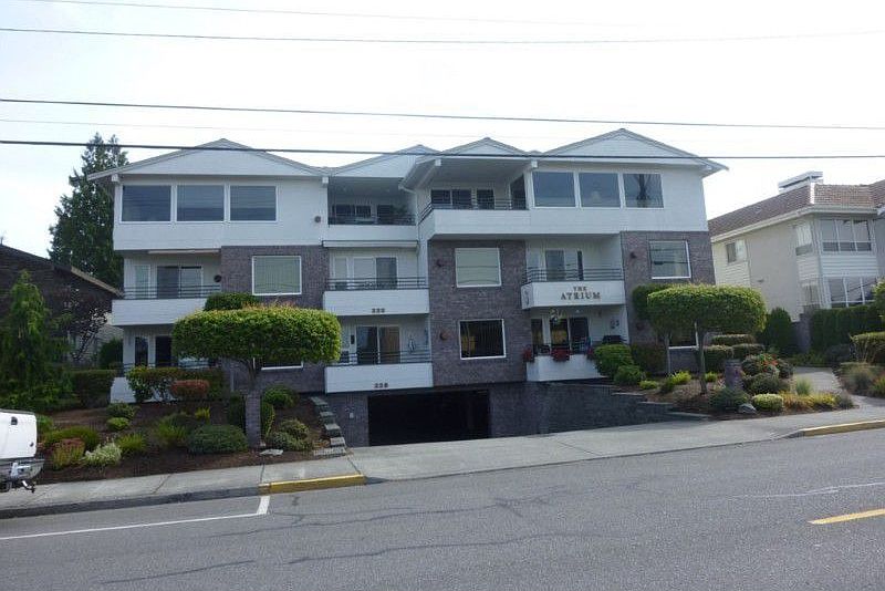 Welcome home to "The Atrium" condominium. A well run, financially sound eleven unit building in the heart of downtown Edmonds. Enjoy the seaside community with all its amenities while enjoying a well appointed 1995 built 1,650 sq. foot two bedroom, two bath condominium. Elevator access, two parking stalls, security garage for a start, then move on to the massive living and dining area, large master suite, den/office and large kitchen with an abundance of cabinets. You'll love to live here.