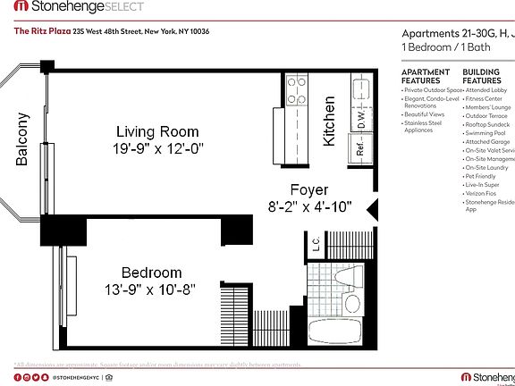 2nd image of 235 W 48th St APT 22G
