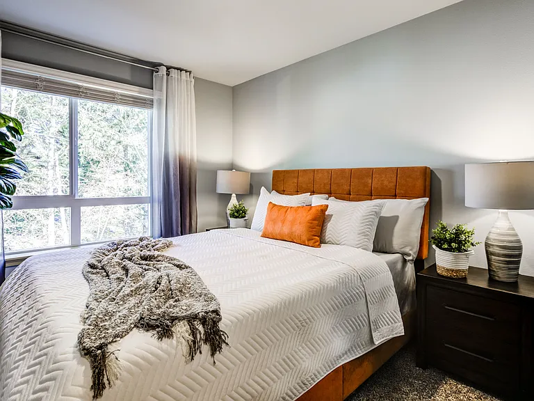 Gorgeous Bedroom with Wide Windows
