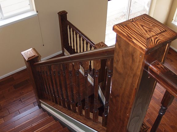 Renovated stairs and railing