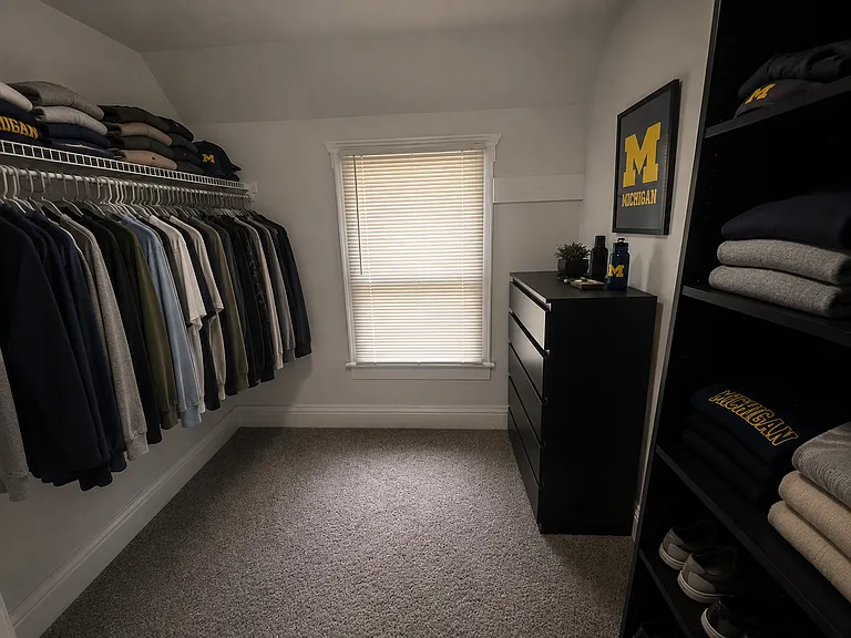 Walk-in closet for bedroom 4.