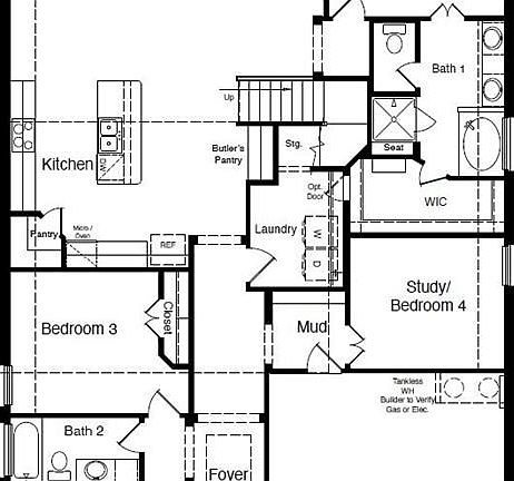 D.R. Horton's The Aspen floorplan. 1st floor. Home and community information, including pricing, included features, terms, availability and amenities, are subject to change at any time without notice or obligation. Drawings, pictures, photographs, video, square footages, floor plans, elevations, features, colors and sizes are approximate for illustration purposes only and will vary from the homes as built.