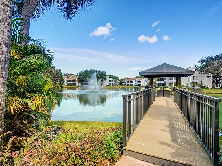 Gazebo with Fountain Views