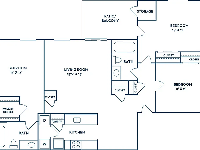 3 Bedroom | 2 Bath | 1200 SF 3 Bedroom | 2 Bath | 1200 SF