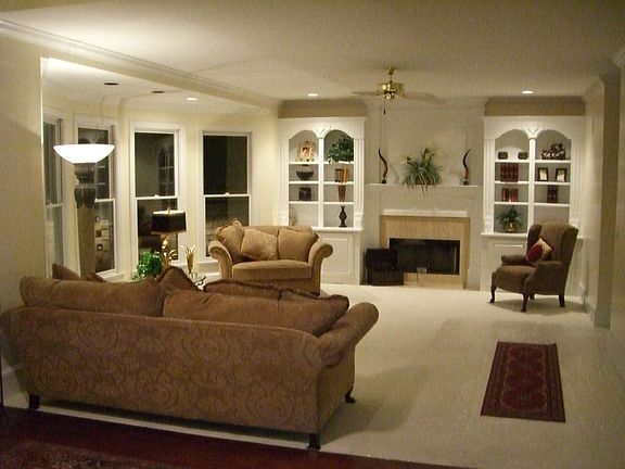 Huge great room with wall of windows