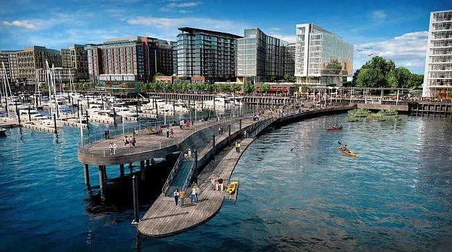 3 blocks to the District Wharf