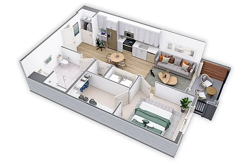Floor plan Denim