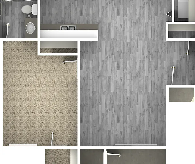 1-Bedroom Floor Plan Floorplan Diagram