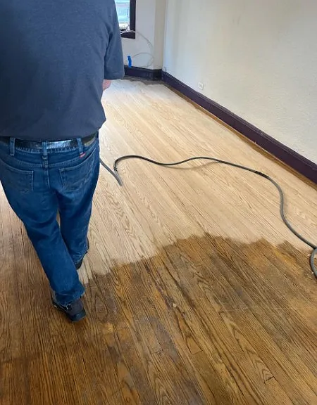floor being sanded (several years ago)