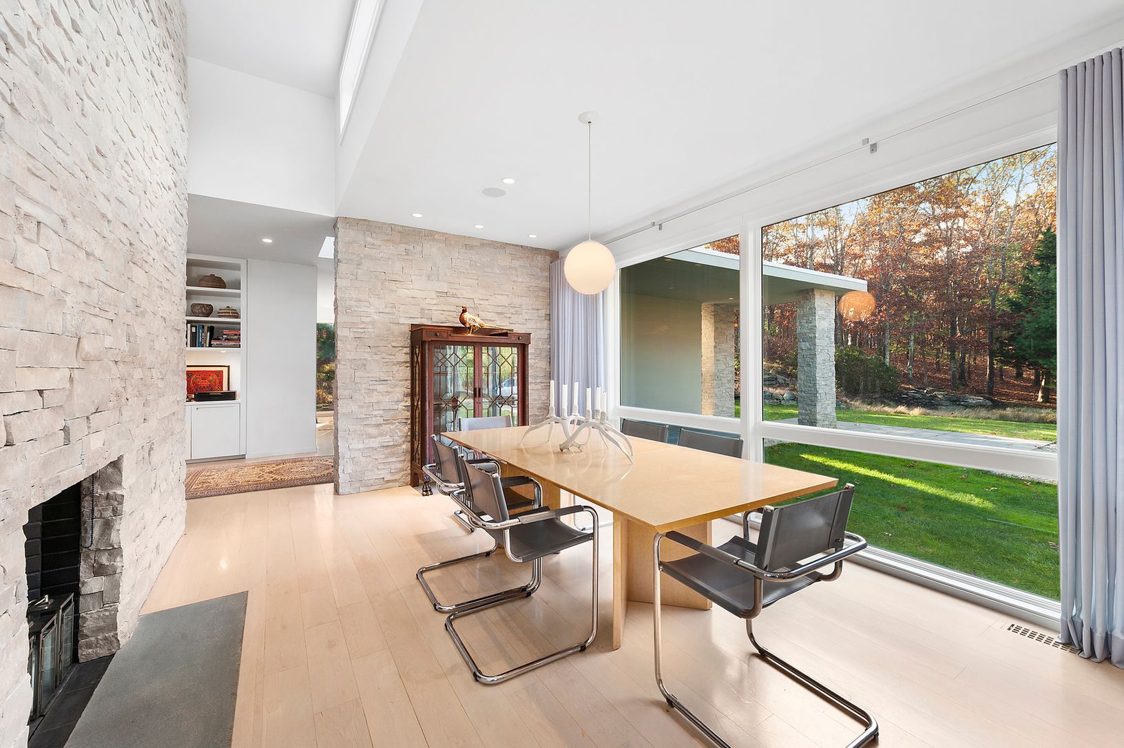  DINING AREA WITH FIREPLACE