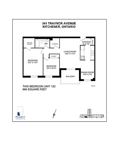 Floor plan 2 Bedroom