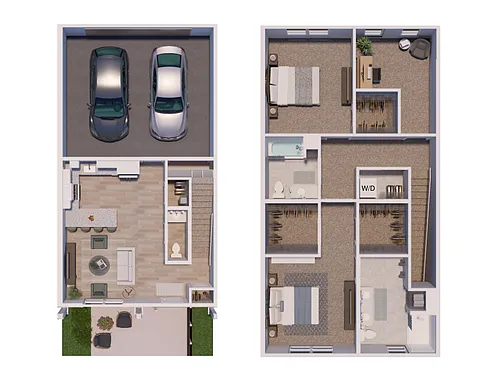 Floor plan TWO BEDROOM PLUS DEN