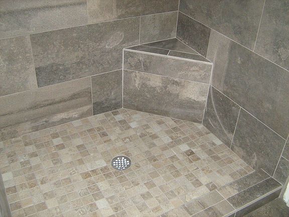 Master bath shower floor