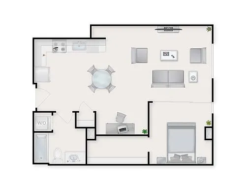 Floor plan E1x1+Den