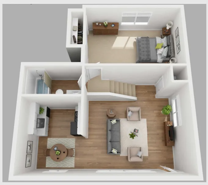 Floor plan 1x1 reno 2