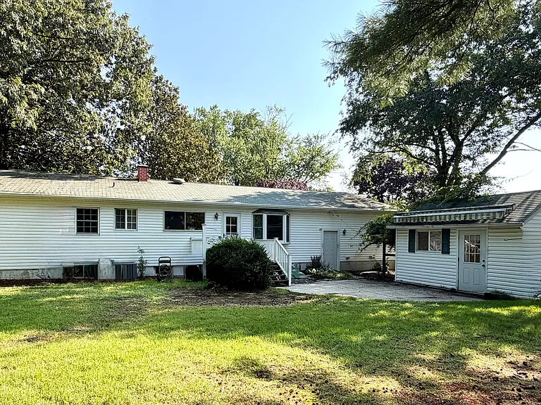 Rear elevation and shed