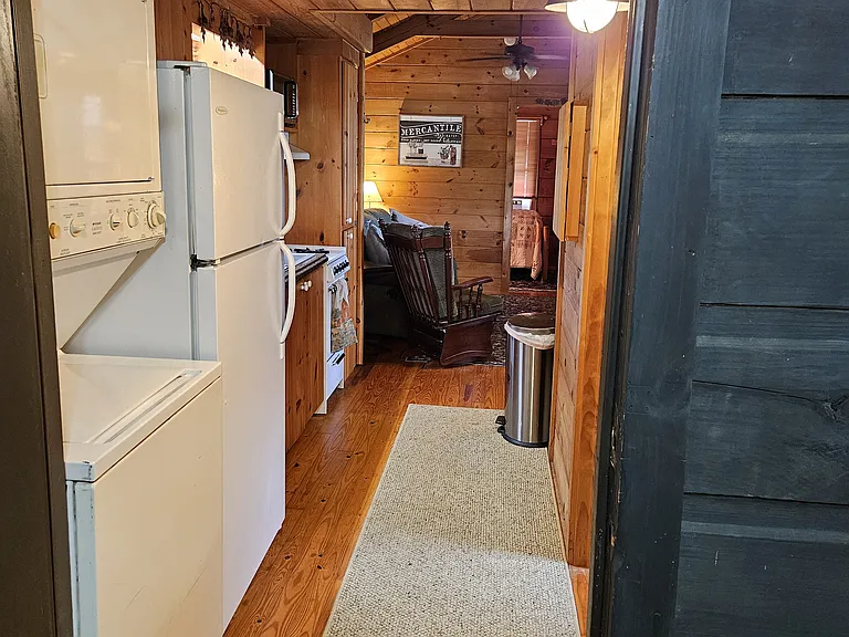Double stack Dryer/Washer - Full refrigerator - gas stove