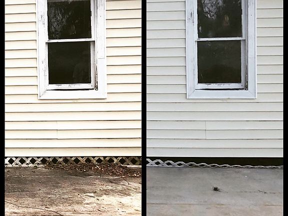 Carport before and after
