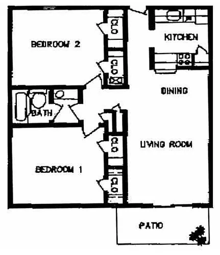 Floor plan 2 Bedroom