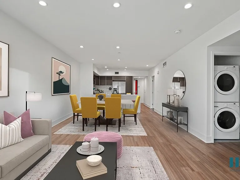 Open-Concept Kitchen, Dining, Living Rooms, and In-Suite Washer & Dryer