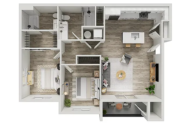 Floor plan Two-Bedroom