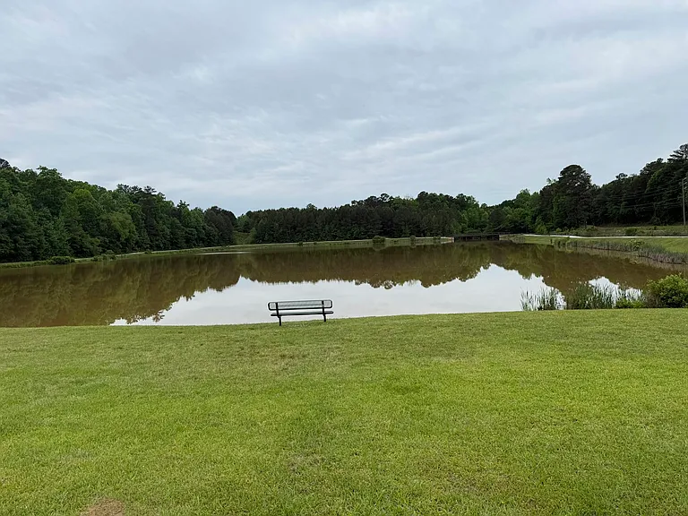 Lake at entrance of subdivision