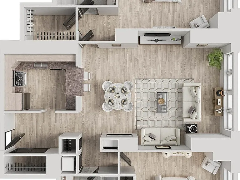 C1 | 2-Bedroom Floorplan C1 | 2-Bedroom Floorplan