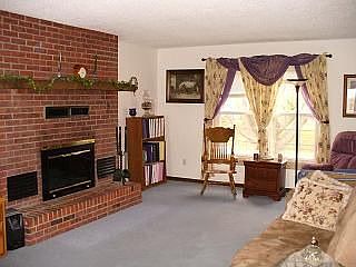 Living Room With Fireplace