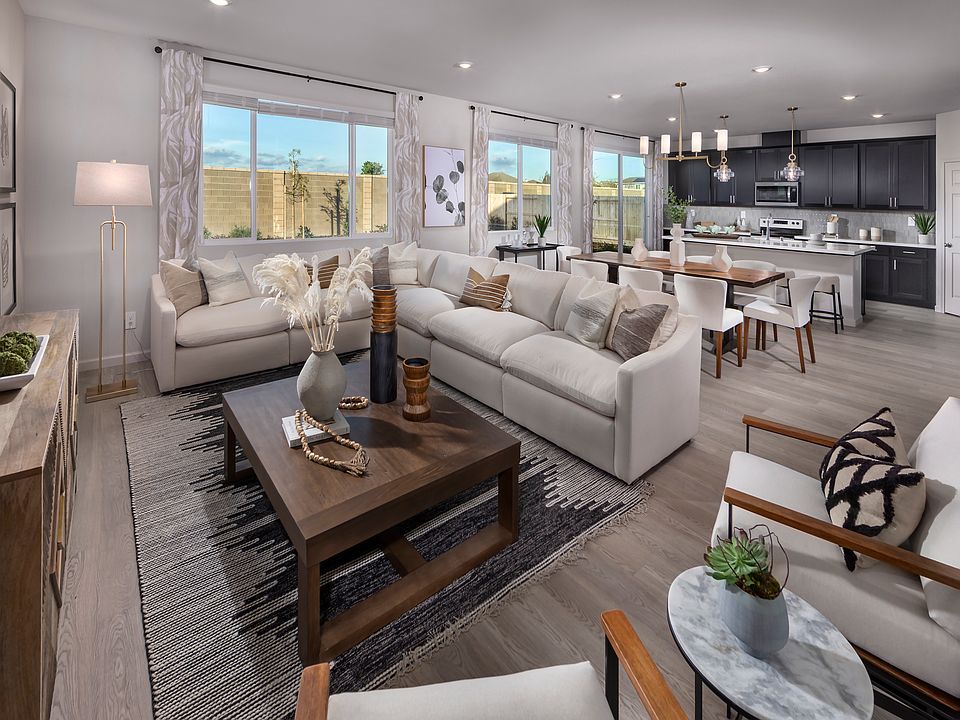 Great room at a Meritage Homes community in Manteca, CA.